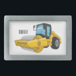 Road roller cartoon illustration belt buckle<br><div class="desc">Road roller cartoon illustration</div>