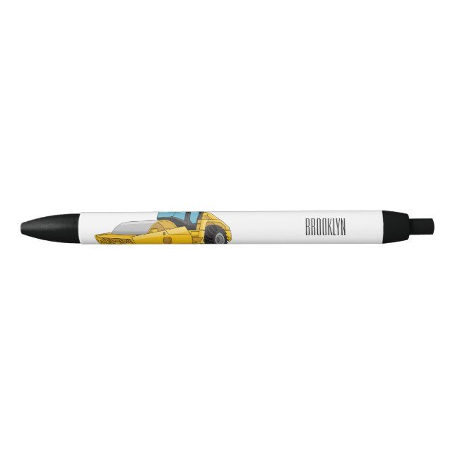 Road roller cartoon illustration pen (Front)