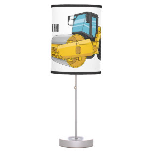 Road roller cartoon illustration table lamp