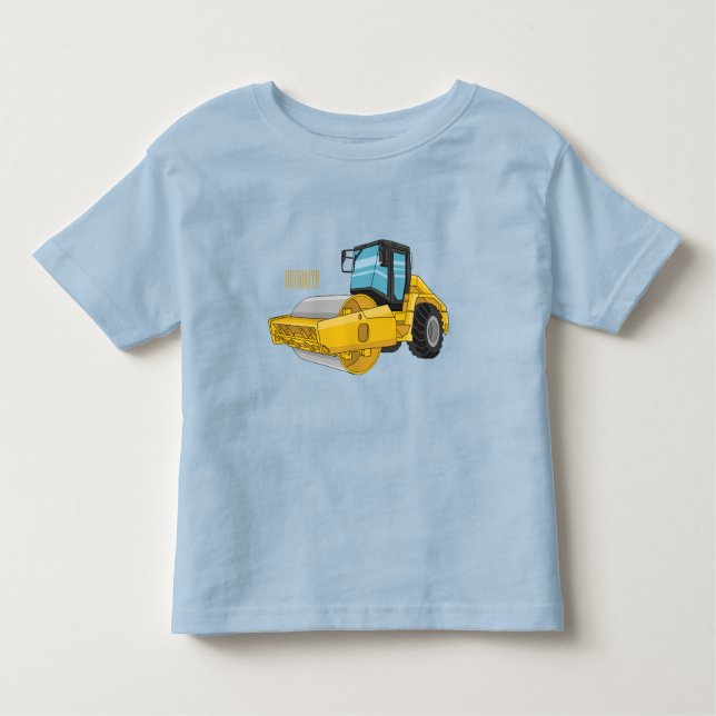 Road roller cartoon illustration toddler t-shirt (Front)