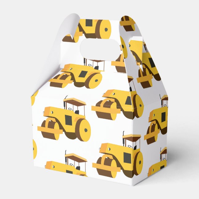 Road Roller Compactor Construction Truck Favor Boxes (Front Side)