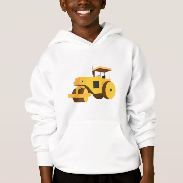Road Roller Compactor Construction Truck Hoodie (Front)