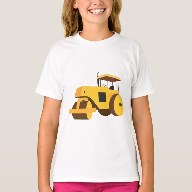 Road Roller Compactor Construction Truck T-Shirt (Front)
