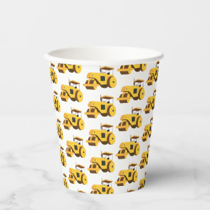 Road Roller Compactor Construction Trucks Paper Cups