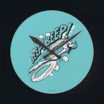 ROAD RUNNER™ BEEP BEEP!™ Halftone Round Clock<br><div class="desc">Check out this vintage ROAD RUNNER™ halftone design that reads "BEEP BEEP!".</div>