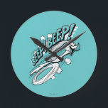 ROAD RUNNER™ BEEP BEEP!™ Halftone Round Clock<br><div class="desc">Check out this vintage ROAD RUNNER™ halftone design that reads "BEEP BEEP!".</div>