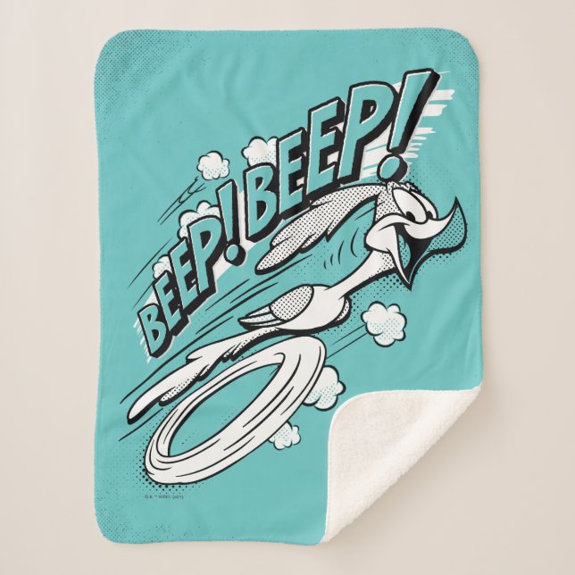 ROAD RUNNER™ BEEP BEEP!™ Halftone Sherpa Blanket (Front)