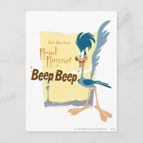 ROAD RUNNER BEEP BEEP POSTCARD