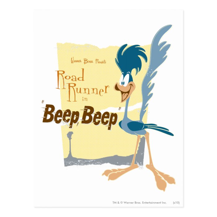 Road Runner Meep Meep Or Beep Beep ROAD RUNNER™ Beep, Beep Postcard | Zazzle