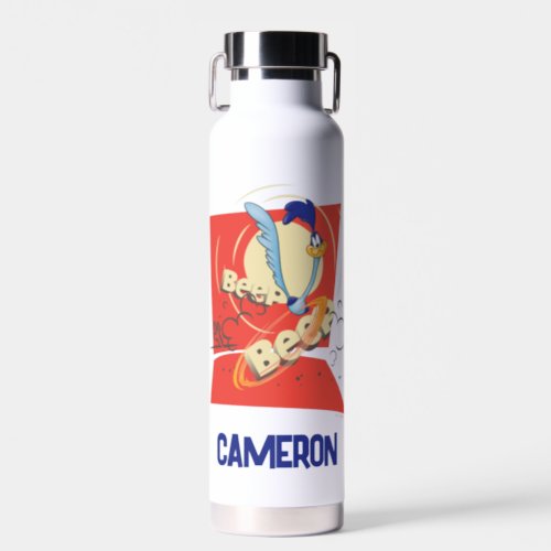 ROAD RUNNER BEEP BEEP Sunset  Add Your Name Water Bottle