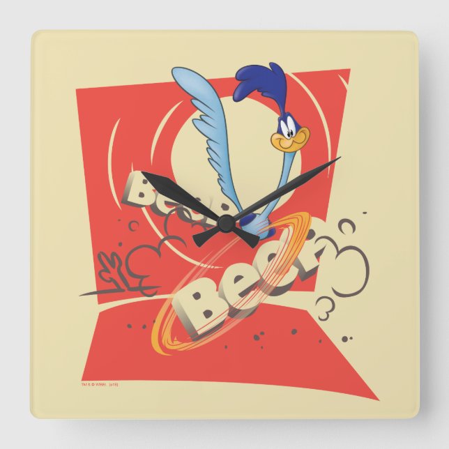 ROAD RUNNER™ BEEP BEEP!™ Sunset Graphic Square Wall Clock (Front)