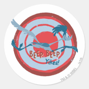 ROAD RUNNER™ BEEP BEEP!™ Yikes! Classic Round Sticker