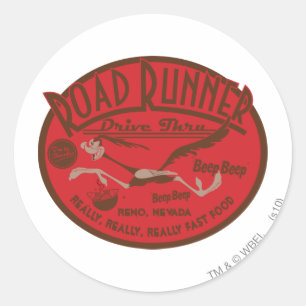 ROAD RUNNER™ Drive Thru 2 Classic Round Sticker