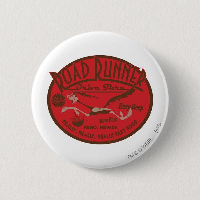 ROAD RUNNER™ Drive Thru 2 Pinback Button (Front)
