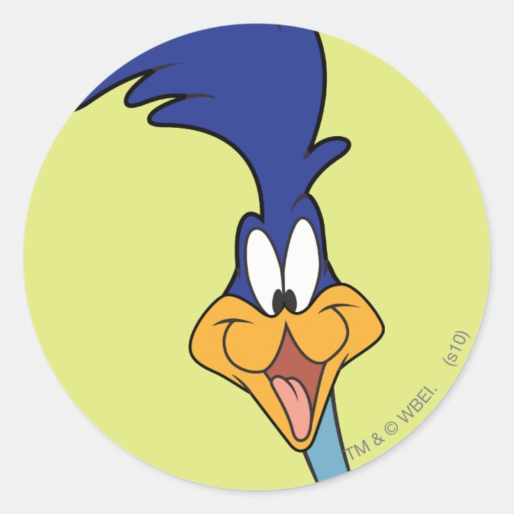 Road Runner™ Face Classic Round Sticker 