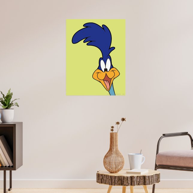 ROAD RUNNER™ Face Poster | Zazzle