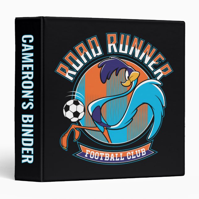 ROAD RUNNER™ Football Club Badge 3 Ring Binder (Front/Spine)