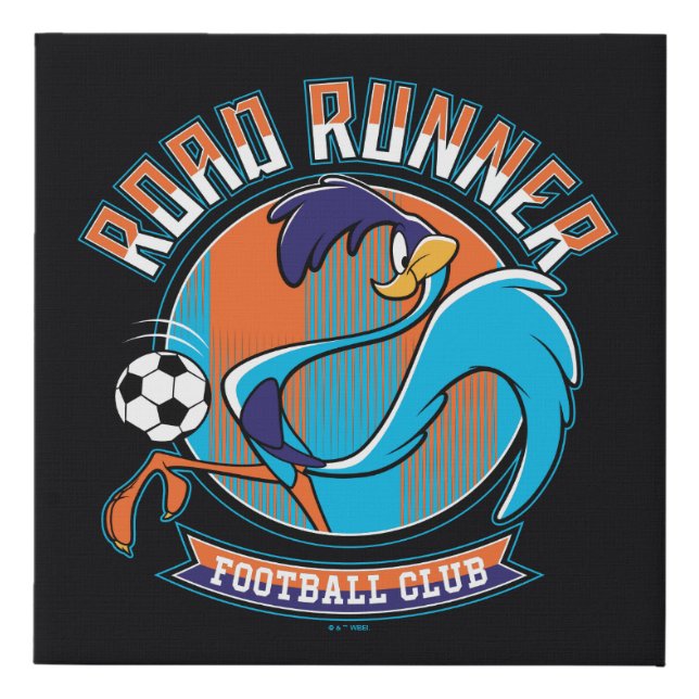 ROAD RUNNER™ Football Club Badge Faux Canvas Print (Front)