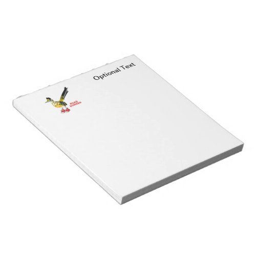 Road Runner in Red Sneakers Notepad