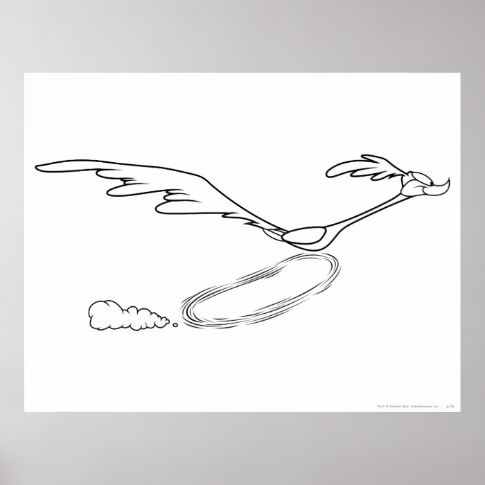 Road Runner Running Fast Print