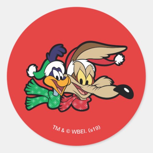 ROAD RUNNER  Wile E Coyote Team Naughty Classic Round Sticker