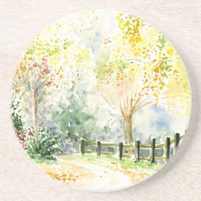 Road Sandstone Coaster (Front)