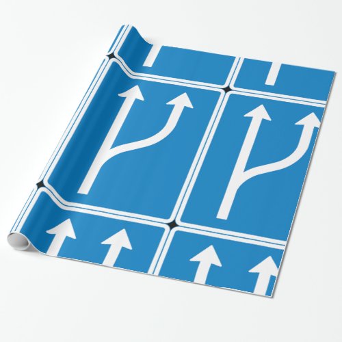 Road Sign Arrows Wrapping Paper