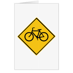 Road Sign Bicycle Card
