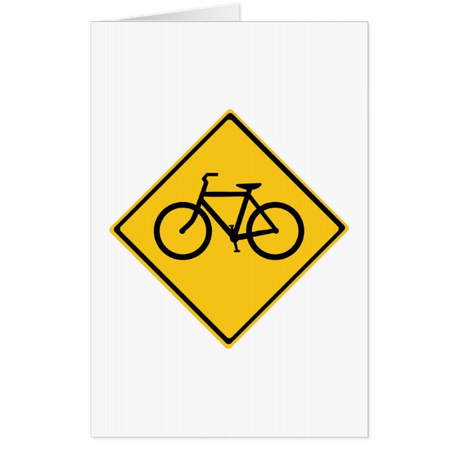 Road Sign Bicycle Card (Front)