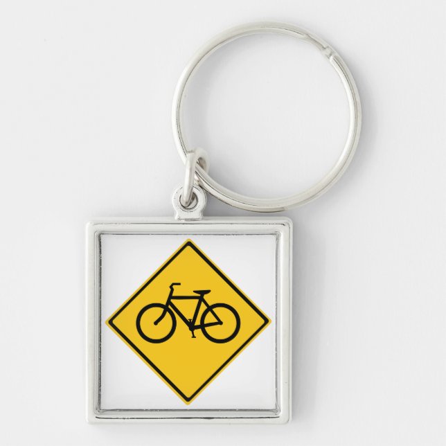 Road Sign Bicycle Keychain (Front)