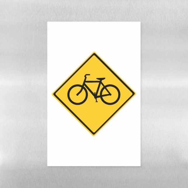 Road Sign Bicycle Magnetic Dry Erase Sheet (Vertical)