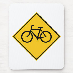 Road Sign Bicycle Mouse Pad