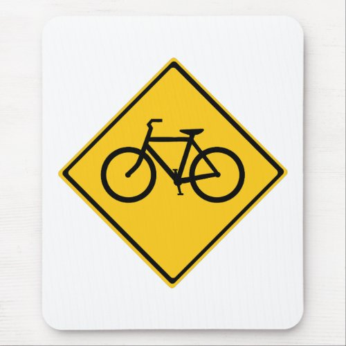 Road Sign Bicycle Mouse Pad