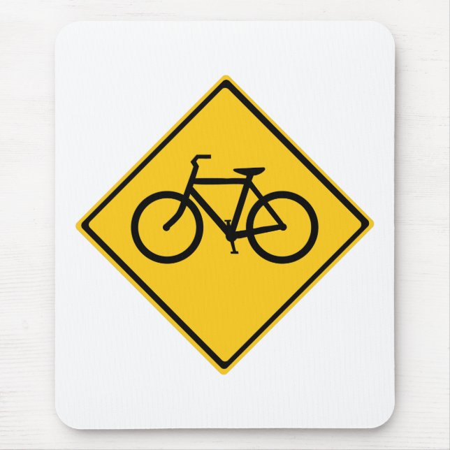 Road Sign Bicycle Mouse Pad (Front)