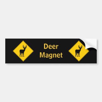Road Sign- Deer Bumper Sticker by warrior_woman at Zazzle