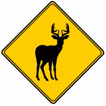 Road Sign- Deer Cut Out Sculpture by warrior_woman at Zazzle