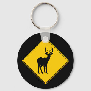 Road Sign- Deer Keychain
