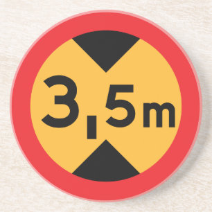 Road sign drink coaster