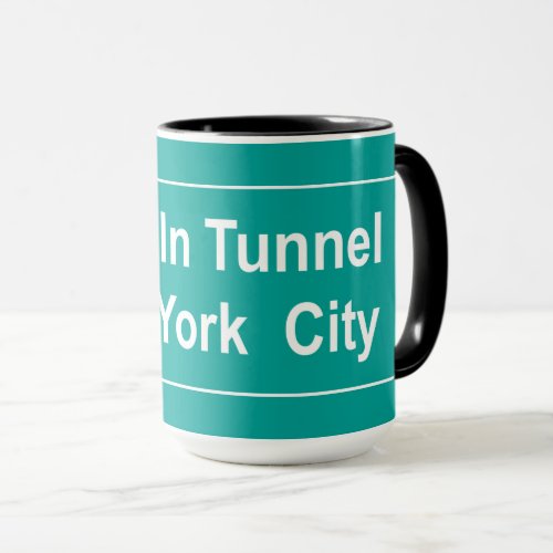 Road Sign Lincoln Tunnel Mug