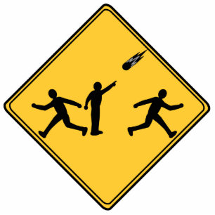 Road Sign- Meteor Cut Out Sculpture