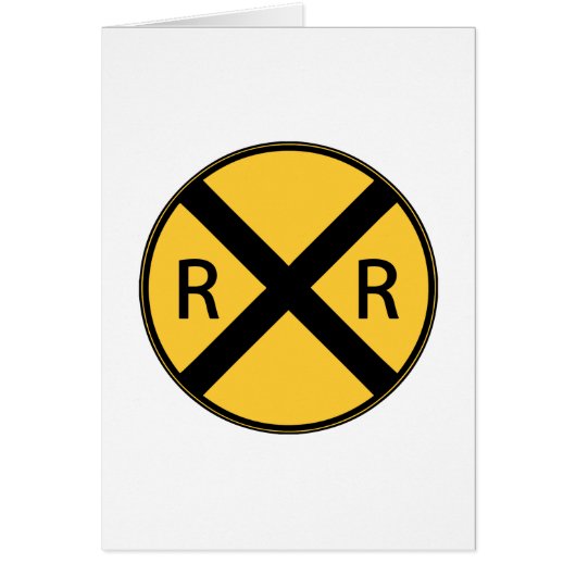 Road Sign Railroad Crossing Cards (Front)