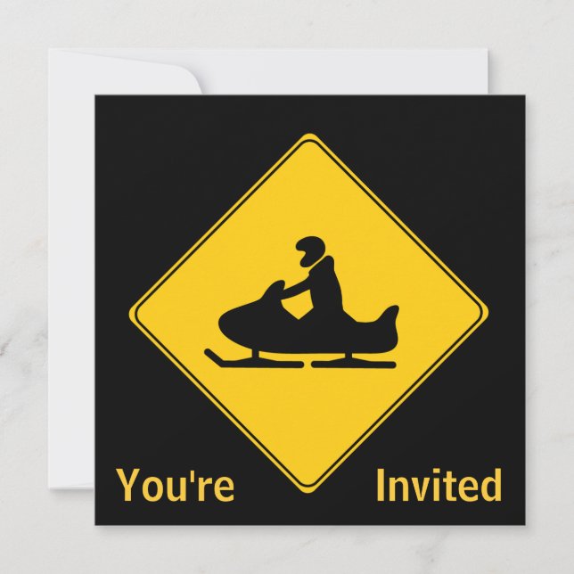 Road Sign- Snowmobile Invitation (Front)
