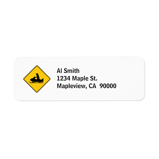 Road Sign- Snowmobile Label (Front)