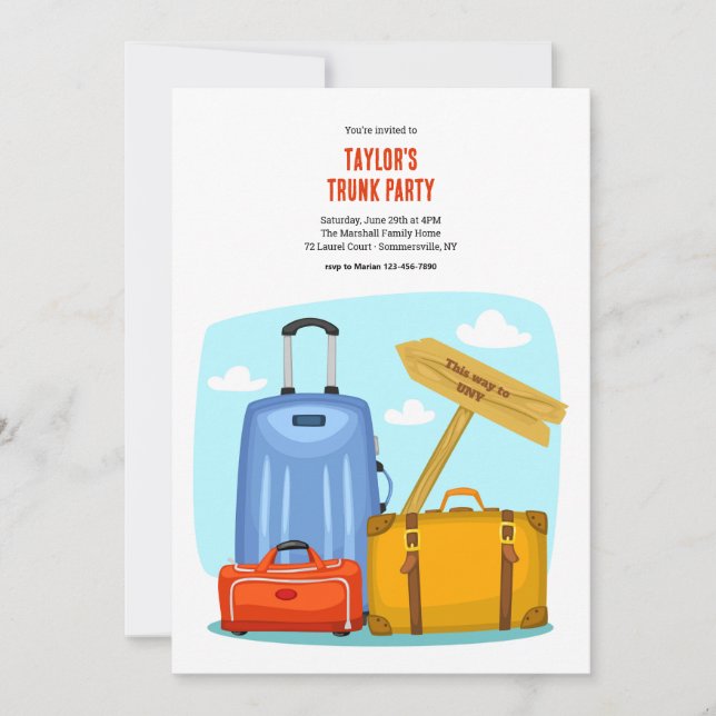 Road Sign to College Invitation (Front)