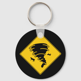 Road Sign- Tornado Keychain
