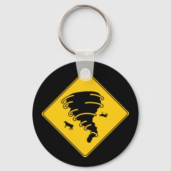 Road Sign- Tornado Keychain by warrior_woman at Zazzle