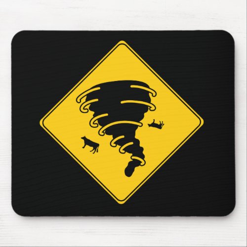 Road Sign_ Tornado Mouse Pad