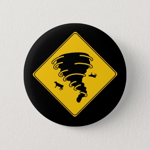 Road Sign_ Tornado Pinback Button