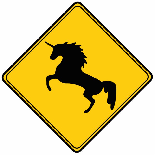 Road Sign Unicorn Cutout (Front)