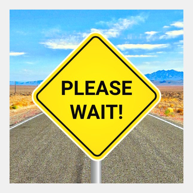 Road Sign Zoom Waiting Room Image (Front)